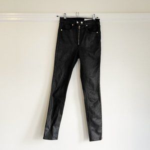 Rag and Bone Black High Waist Baxter Skinny Jean